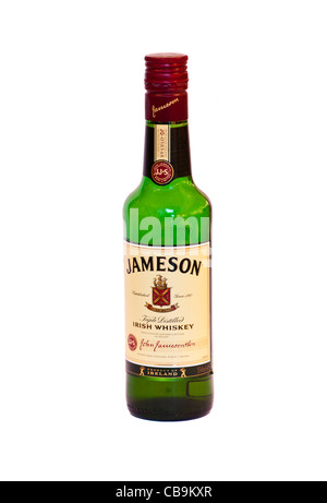 Le flacon en verre de l'Irish Whiskey Jameson Jamesons Banque D'Images