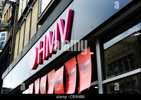 Magasin HMV d'Oxford. Banque D'Images