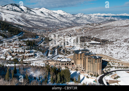 St Regis Hotel, Deer Valley Resort, Park City, Utah. Banque D'Images