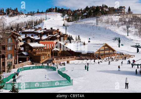 Silver Lake Lodge et de la surface de base, Deer Valley Resort, Park City, Utah. Banque D'Images