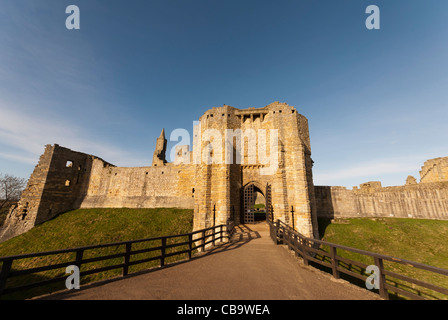 Château de Warkworth, Northumberland Castle Banque D'Images