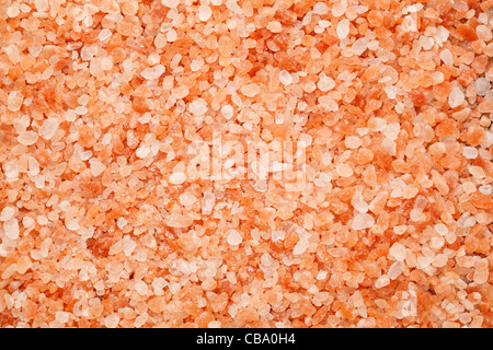 Contexte de l'Himalayan rock salt - rose et orange cristaux grossiers Banque D'Images