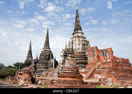 Wat Phra Sri Sanphet Temple d'Ayutthaya, Thaïlande Banque D'Images