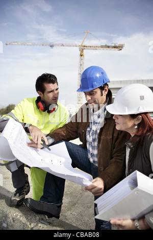 Sur le site de construction de l'équipe Banque D'Images