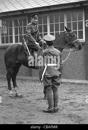 La troupe de cavalerie britannique de la Grande Guerre. Banque D'Images