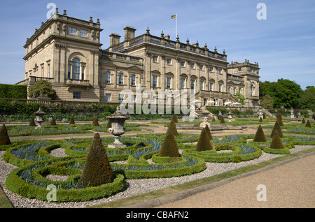 Harewood House terrasse jardin Banque D'Images