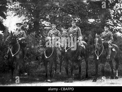 Cavalier britannique sur leurs montures au cours de la Grande Guerre Banque D'Images