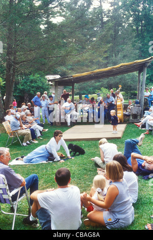 Blue Grass Concert, Mabry Mill, Blue Ridge Parkway, Virginia, USA Banque D'Images