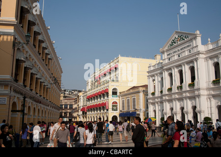 La Place Senado ou Largo do Senado Macao Chine Banque D'Images