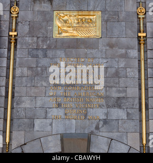 Détail de la seconde guerre mondiale, un monument de la marine à Gibraltar. Banque D'Images