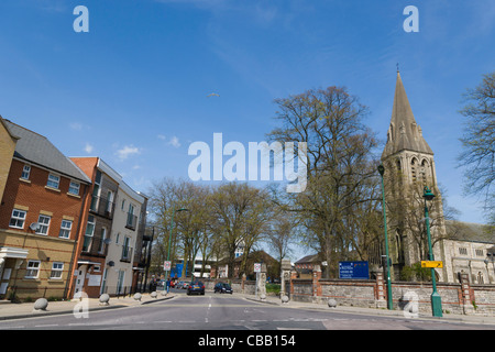 St Mary's Street avec l'église St Mary, Southampton, Hampshire, England, UK Banque D'Images