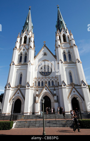 Cathédrale de Saint Jean Baptiste, Savannah, Géorgie Banque D'Images