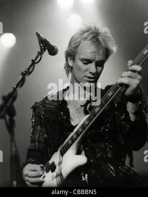 Le groupe de rock britannique de police avec Sting en décembre 1983. Photo D Hartas Banque D'Images