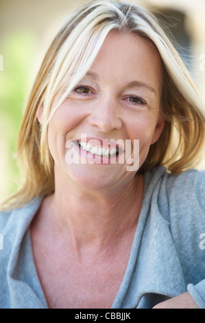 Close up of woman's smiling face Banque D'Images