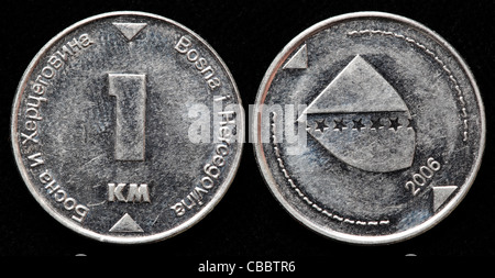 1 coin Marka Convertible, Bosnie-Herzégovine, 2006 Banque D'Images