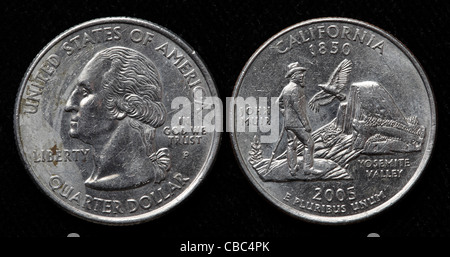 Trimestre pièce de un dollar, USA, 2005 Banque D'Images