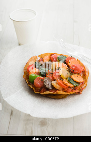 Tarte aux légumes croquants Banque D'Images