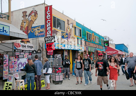 Venice Beach California United States boardwalk Banque D'Images