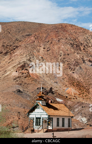 School House Barstow Californie Calico ghost town old silver mining gold rush California United States Banque D'Images