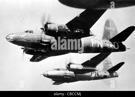 Un B26 Marauder avec une belle gamme de marquages sur la mission de l'oeuvre de nez. Flak Bait. Banque D'Images