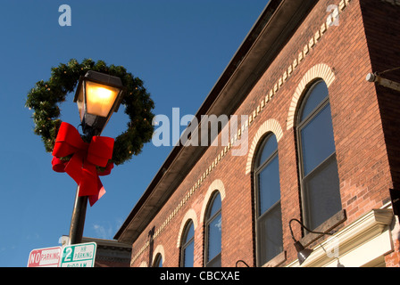 Décoration de Noël, Seneca Falls, NY USA Banque D'Images