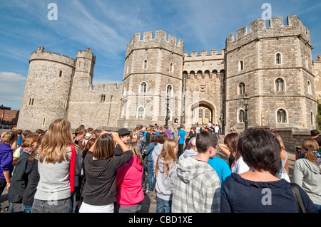 Entrée principale du château de Windsor Banque D'Images