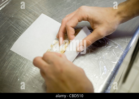 Chef de la langoustine royale wrapping paper Banque D'Images