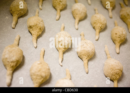 La pâte de pain fraîchement préparé Banque D'Images