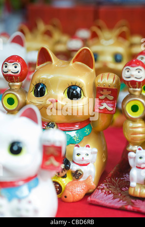 Maneki Neko figurines Banque D'Images