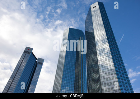 Siège de la Deutsche Bank, Frankfurt am Main, Frankfurt, Allemagne. Banque D'Images