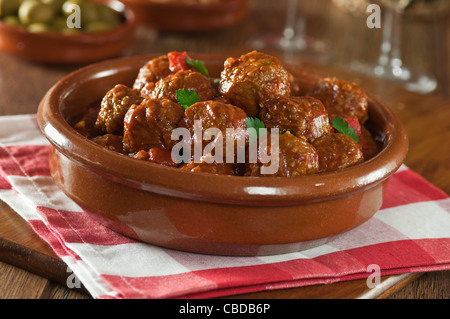 L'Espagnol les boulettes de viande. Albondigas. Banque D'Images