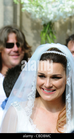 Modèle Alena Seredova tchèque (photo) s'est marié à Prague avec le joueur de soccer italien Gianluigi Buffon le 16 juin 2011. (CTK Banque D'Images