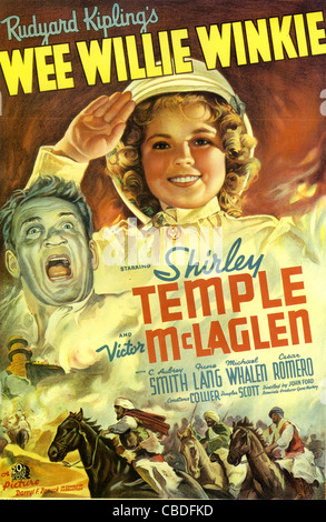 WEE WILLIE WINKIE Affiche pour 1937 20th Century Fox film avec Shirley Temple Banque D'Images