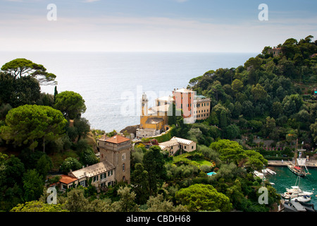 Villas de luxe à proximité de Portofino, Italie Banque D'Images