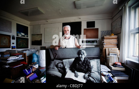 Célèbre photographe tchèque Jindrich Streit est représenté à 25 août, à son domicile de Sovinec, République tchèque. (CTK Photo/Martin Banque D'Images