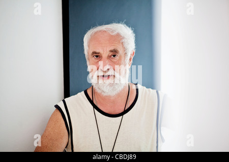 Célèbre photographe tchèque Jindrich Streit est représenté à 25 août, à son domicile de Sovinec, République tchèque. (CTK Photo/Martin Banque D'Images