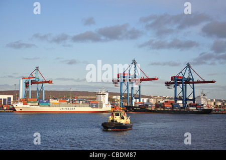 Terminal à conteneurs conteneurs, port de Göteborg, Göteborg, västergötland & Bohuslän Province, le Royaume de Suède Banque D'Images