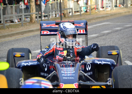 Sebastian Vettel Red Bull f1 Milton Keynes Banque D'Images