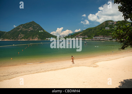 Scène de plage, Repulse Bay, l'île de Hong Kong, Chine Banque D'Images