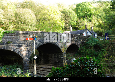 La gare de Grindleford Derbyshire en Angleterre.(Totley tunnel). Banque D'Images