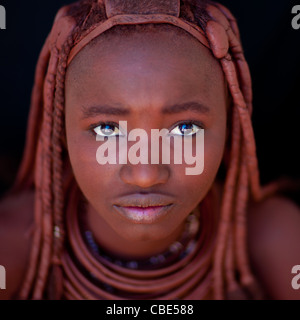 Femme Himba traditionnel avec Hairstyle, Angola Banque D'Images