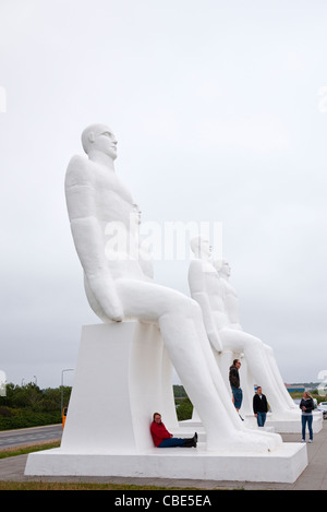 Statue de l'artiste Wiig Hansen situé près de la plage à Esbjerg, Jutland, Danemark, Scandinavie, Europe Banque D'Images