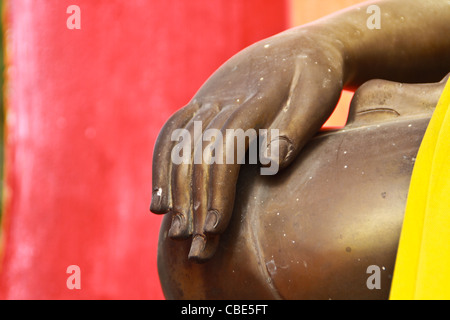 Statues de bronze statue main surface est représenté par sa nature. Banque D'Images