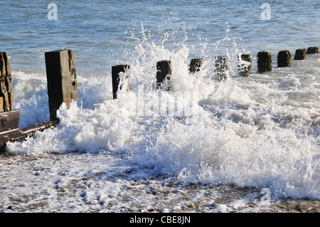 Plage de Climping Banque D'Images