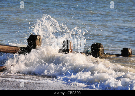 Plage de Climping Banque D'Images