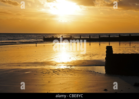 Plage de Climping Banque D'Images