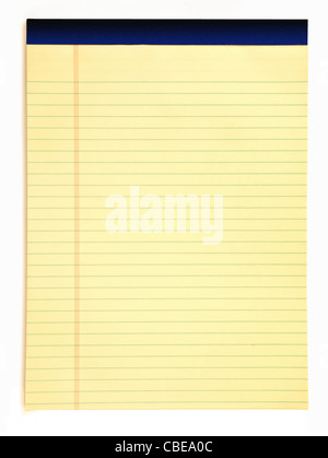 Bloc Note jaune Banque D'Images