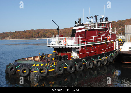 Remorqueur, Port Jefferson Harbour Long Island NY Banque D'Images