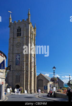 Église paroissiale, St Ives, Cornwall, au sud-ouest, England, UK, Royaume-Uni, GO, Grande-Bretagne, British Isles, Europe, UNION EUROPÉENNE Banque D'Images