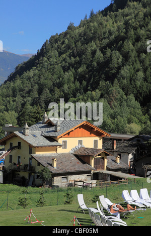 L'Italie, les Alpes, vallée d'Aoste, Pré-Saint-Didier, Banque D'Images